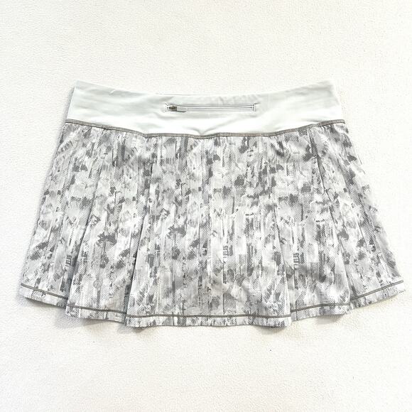 Lululemon Pace Rival Skirt No Panels 15" City Breeze Alpine White Multi 10 Tall - Picture 1 of 10